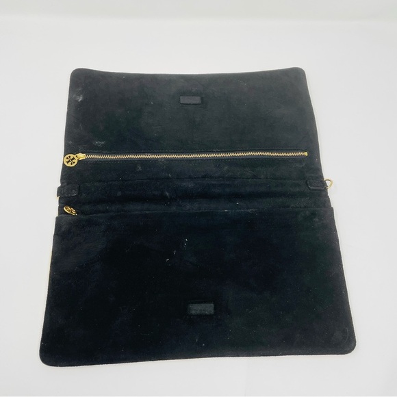 Tory Burch Gold Embossed Metallic Reva Clutch - Picture 3 of 8